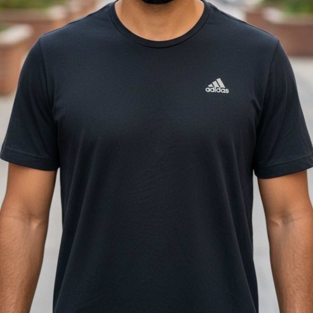 Adidas Aeroready Mens Black Short Sleeve‎ Training Workout T-Shirt Logo